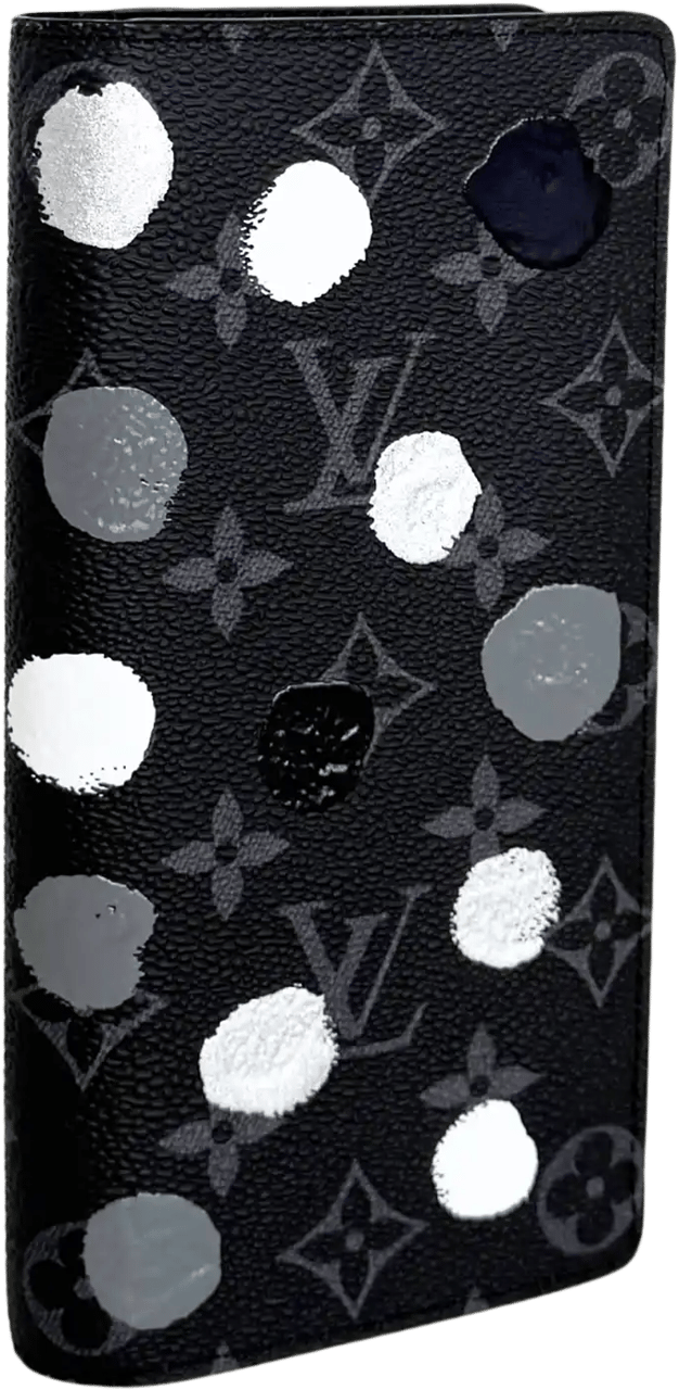 Louis Vuitton Louis Vuitton x Yayoi Kusama Monogram Eclipse Geldbörse Schwarz M81932 Fullset / neuwertig Zwart