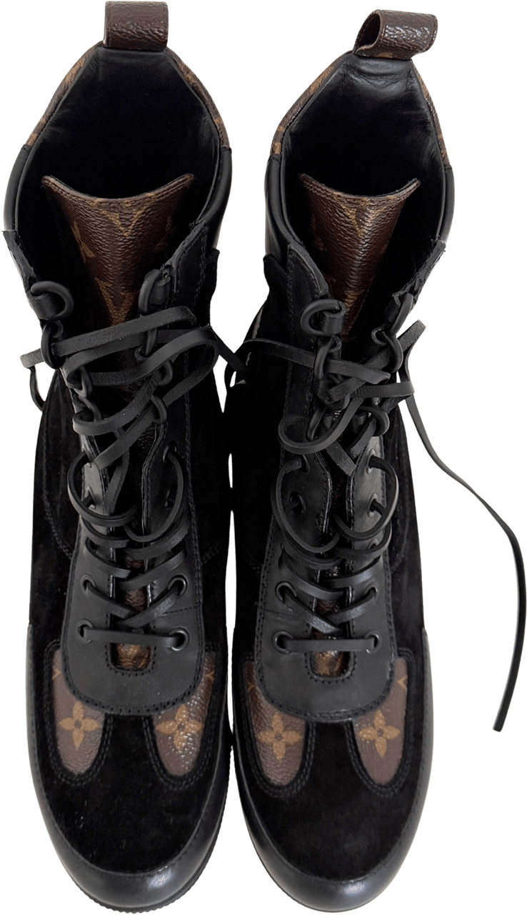 Louis Vuitton Louis Vuitton Laureate Desertboot 1A4XY3 Größe 39 Schwarz Fullset / neuwertig Zwart