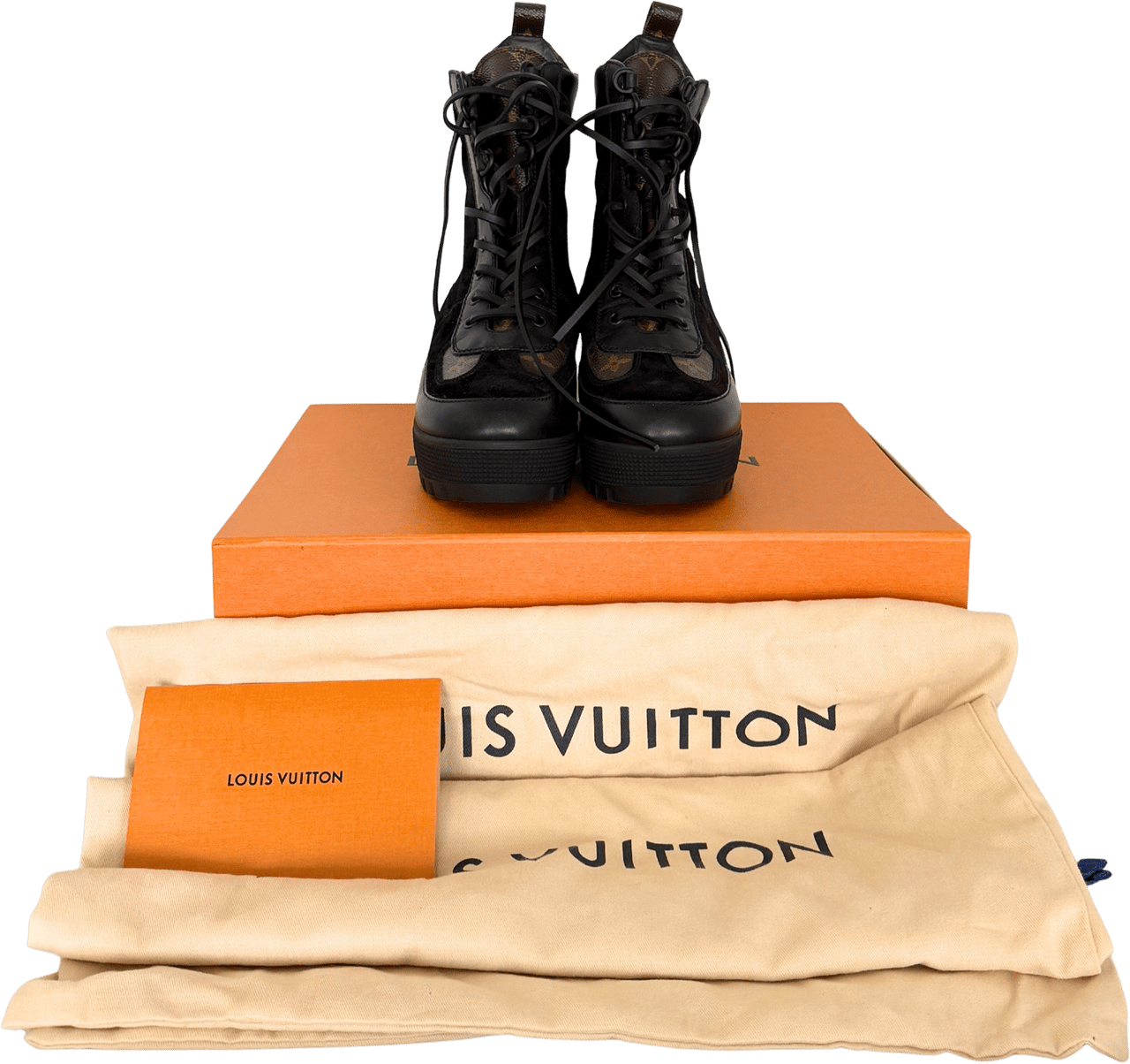 Louis Vuitton Louis Vuitton Laureate Desertboot 1A4XY3 Größe 39 Schwarz Fullset / neuwertig Zwart