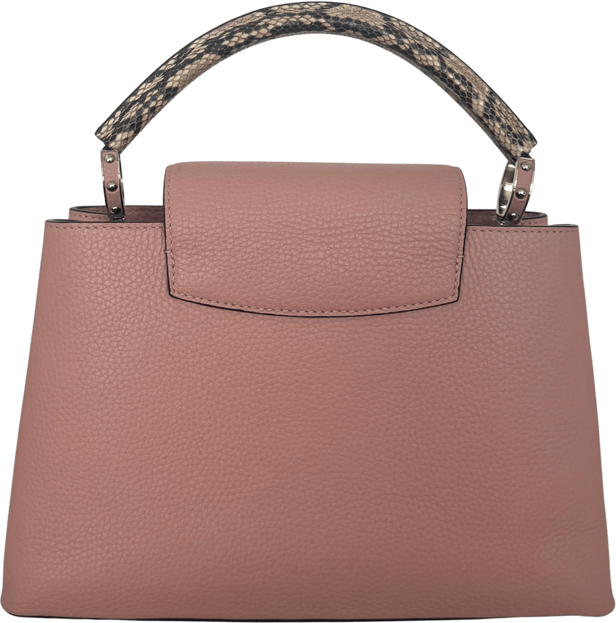 Louis Vuitton Louis Vuitton Capucines mit Schlangenledergriff Rosa N92801 / neuwertig Roze