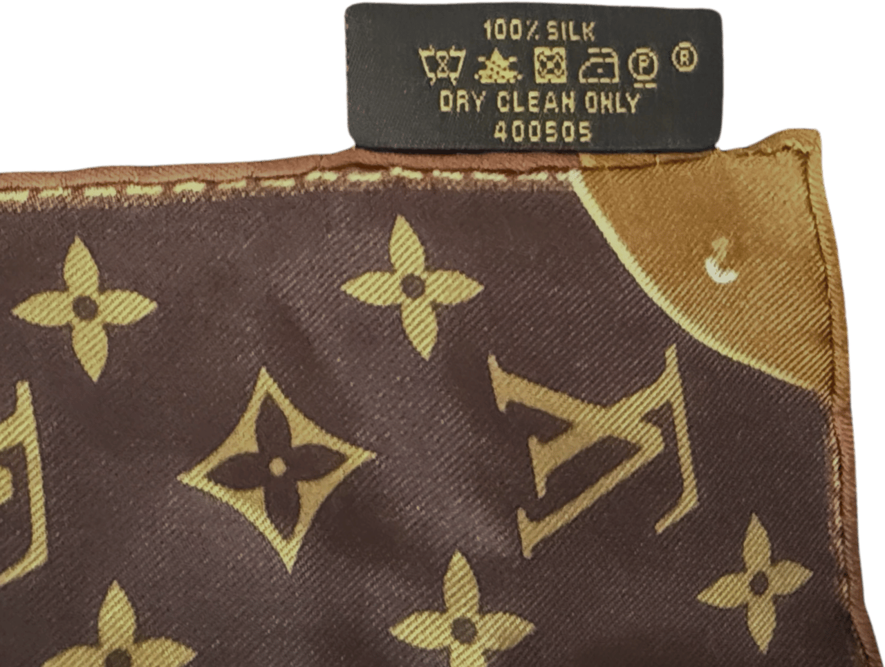 Louis Vuitton Louis Vuitton Monogram Classic Seidentuch Braun / neuwertig Bruin