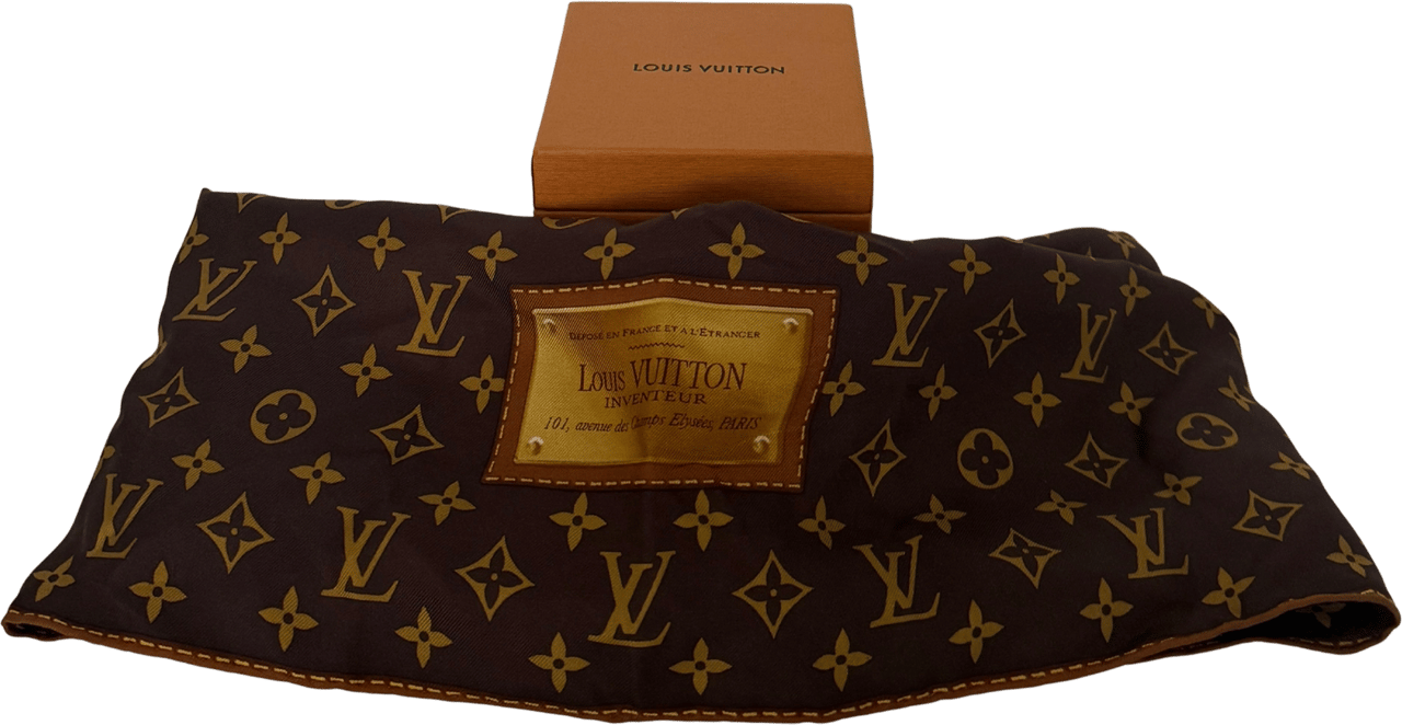 Louis Vuitton Louis Vuitton Monogram Classic Seidentuch Braun / neuwertig Bruin