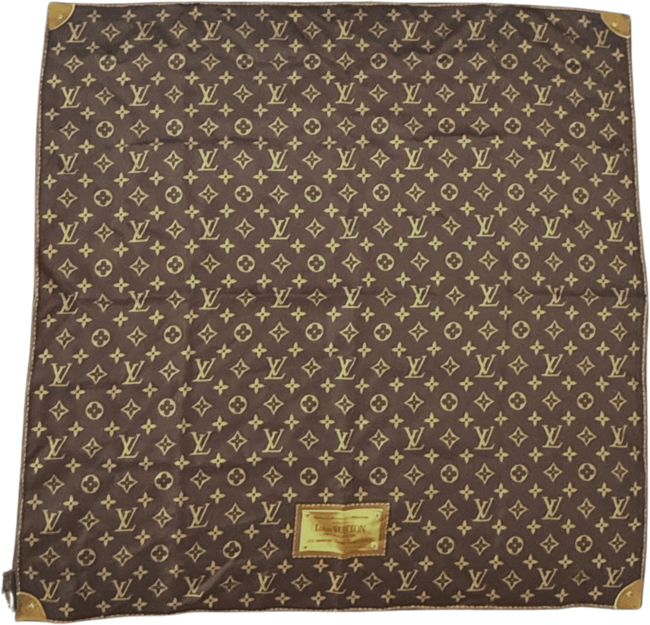 Louis Vuitton Louis Vuitton Monogram Classic Seidentuch Braun / neuwertig Bruin