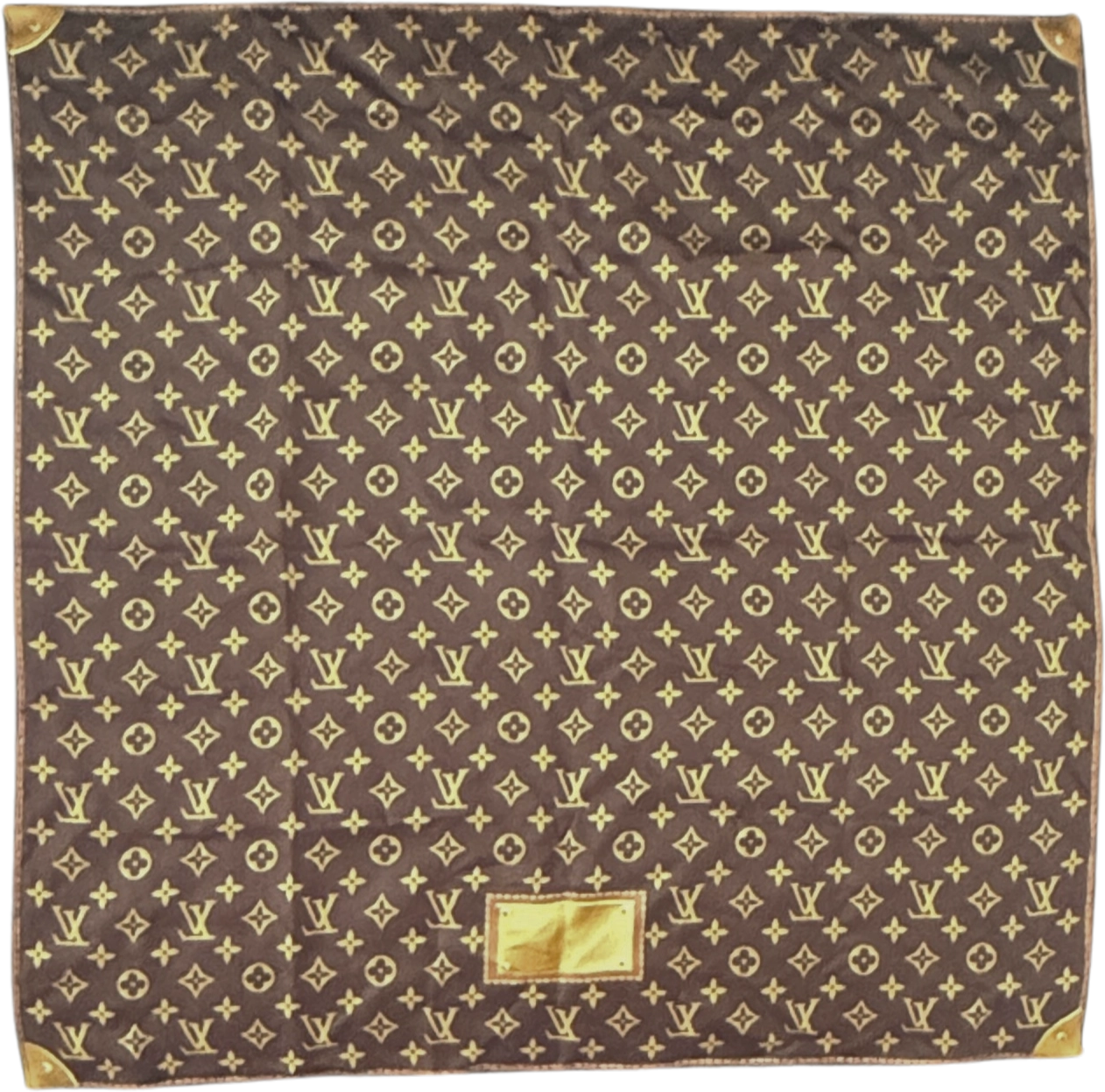 Louis Vuitton Louis Vuitton Monogram Classic Seidentuch Braun / neuwertig Bruin
