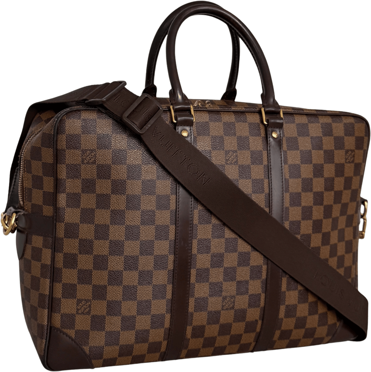 Louis Vuitton Louis Vuittons Porte Documents Voyage GM Damier Ebene Braun / gut Bruin