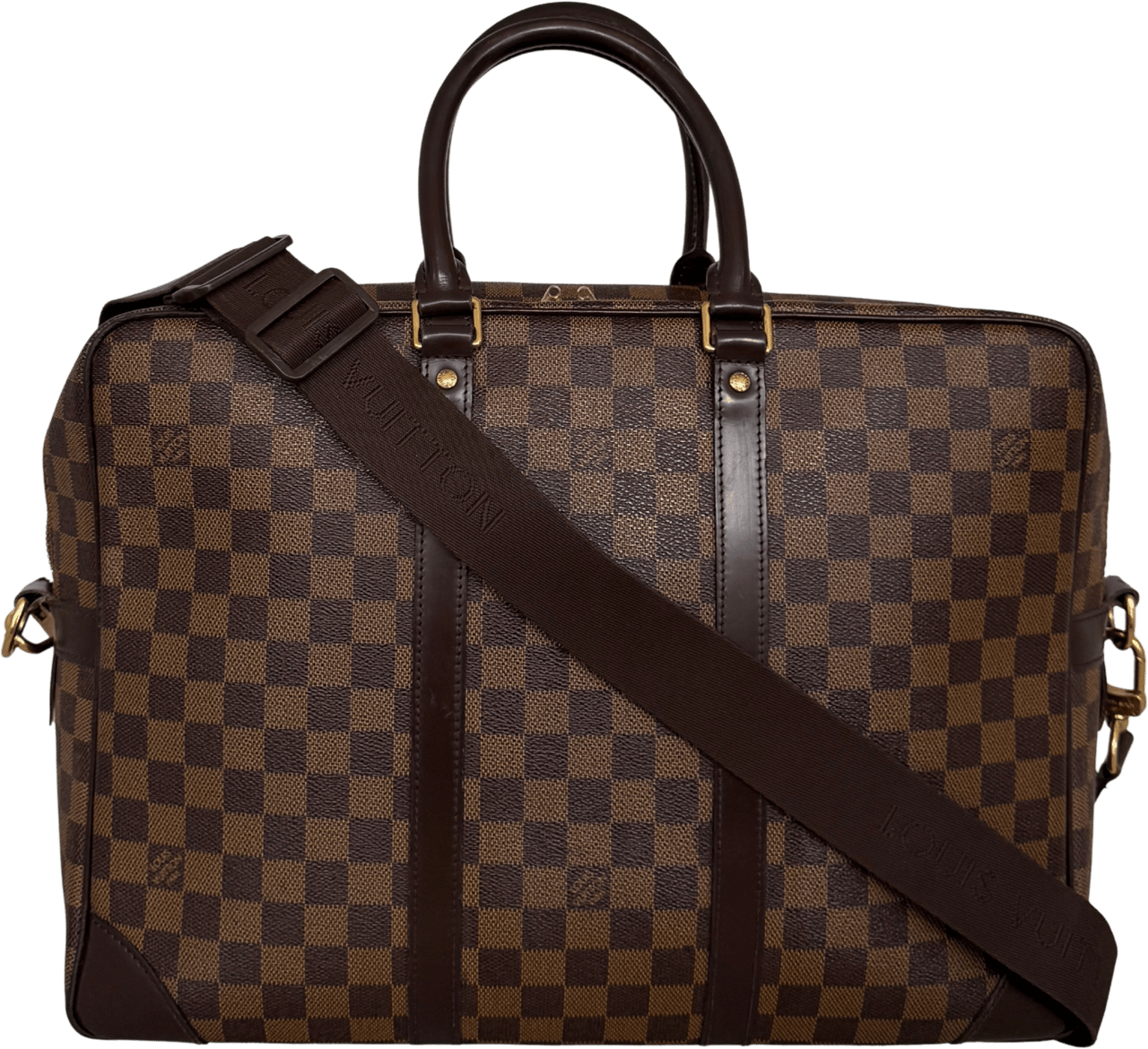 Louis Vuitton Louis Vuittons Porte Documents Voyage GM Damier Ebene Braun / gut Bruin