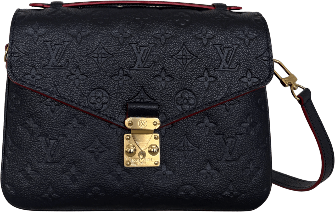 Louis Vuitton Louis Vuitton Pochette Métis Empreinte leather black M41487 full set / very good Blauw