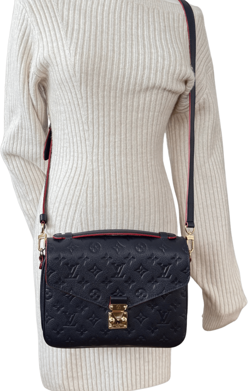 Louis Vuitton Louis Vuitton Pochette Métis Empreinte leather black M41487 full set / very good Blauw