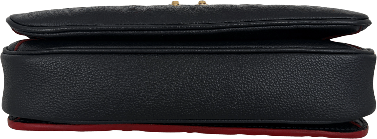 Louis Vuitton Louis Vuitton Pochette Métis Empreinte leather black M41487 full set / very good Blauw
