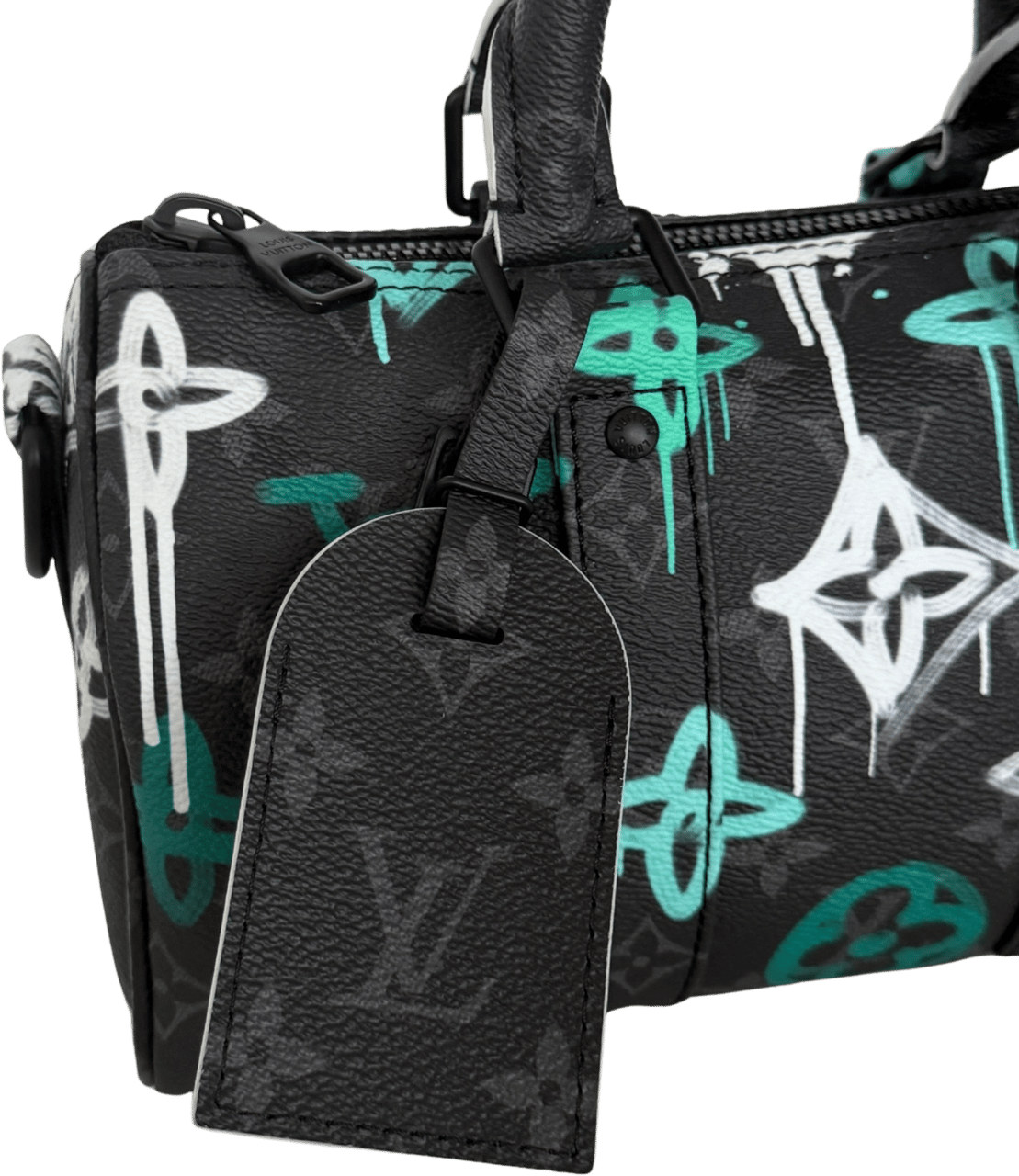 Louis Vuitton Louis Vuitton Keepall Bandoulière 25 LV Graffiti Multicolor M21399 Fullset / neuwertig Zwart