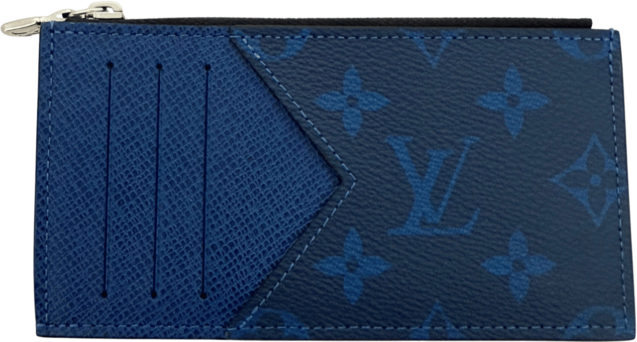 Louis Vuitton Louis Vuitton Taigarama Kartenetui M30270 Blau / neuwertig Blauw