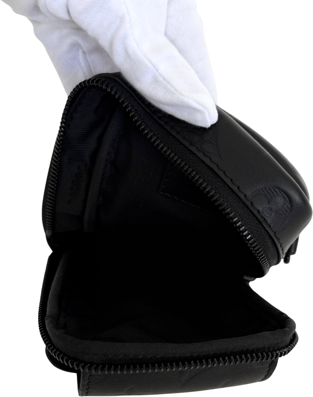 Louis Vuitton Louis Vuitton Double Phone Pouch NM M81323 Black Full Set Zwart