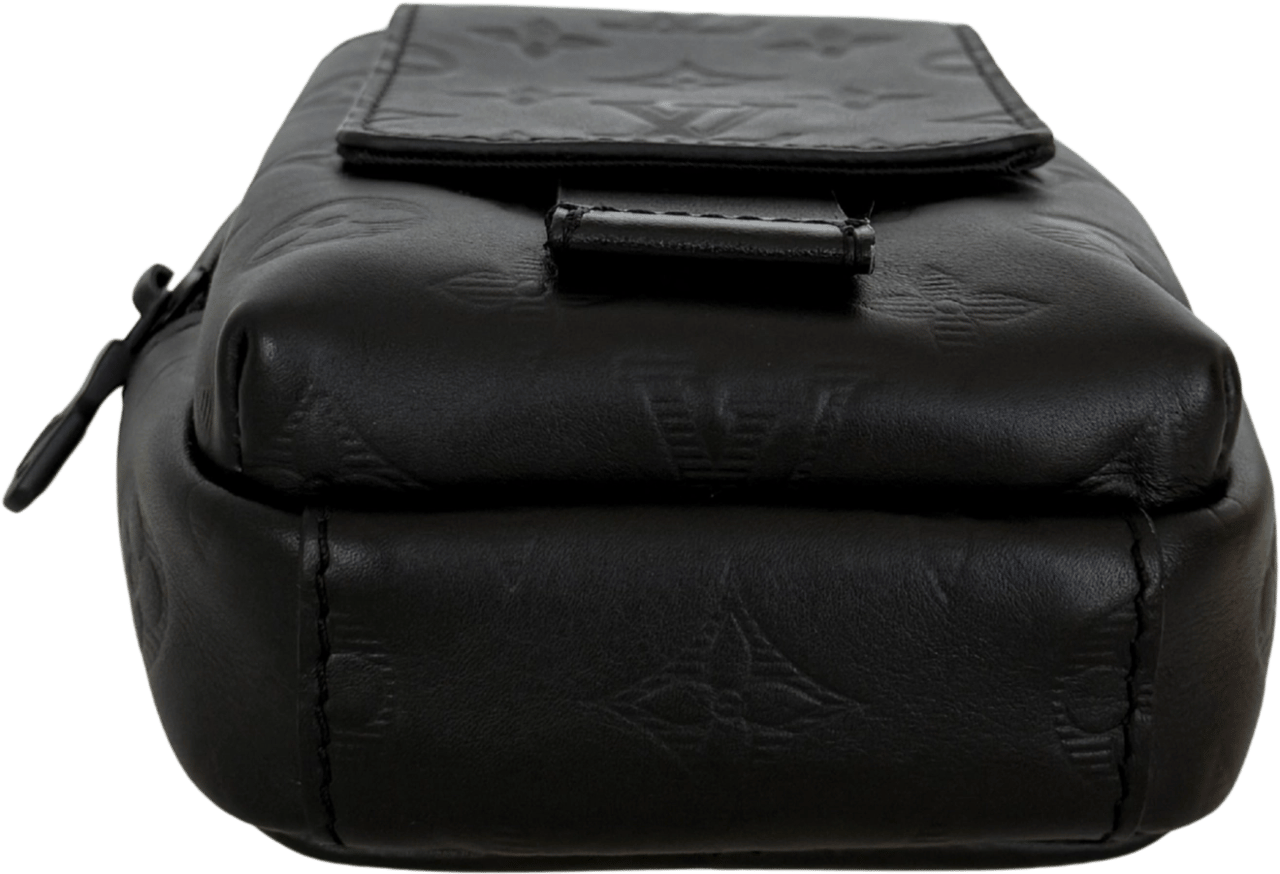 Louis Vuitton Louis Vuitton Double Phone Pouch NM M81323 Black Full Set Zwart