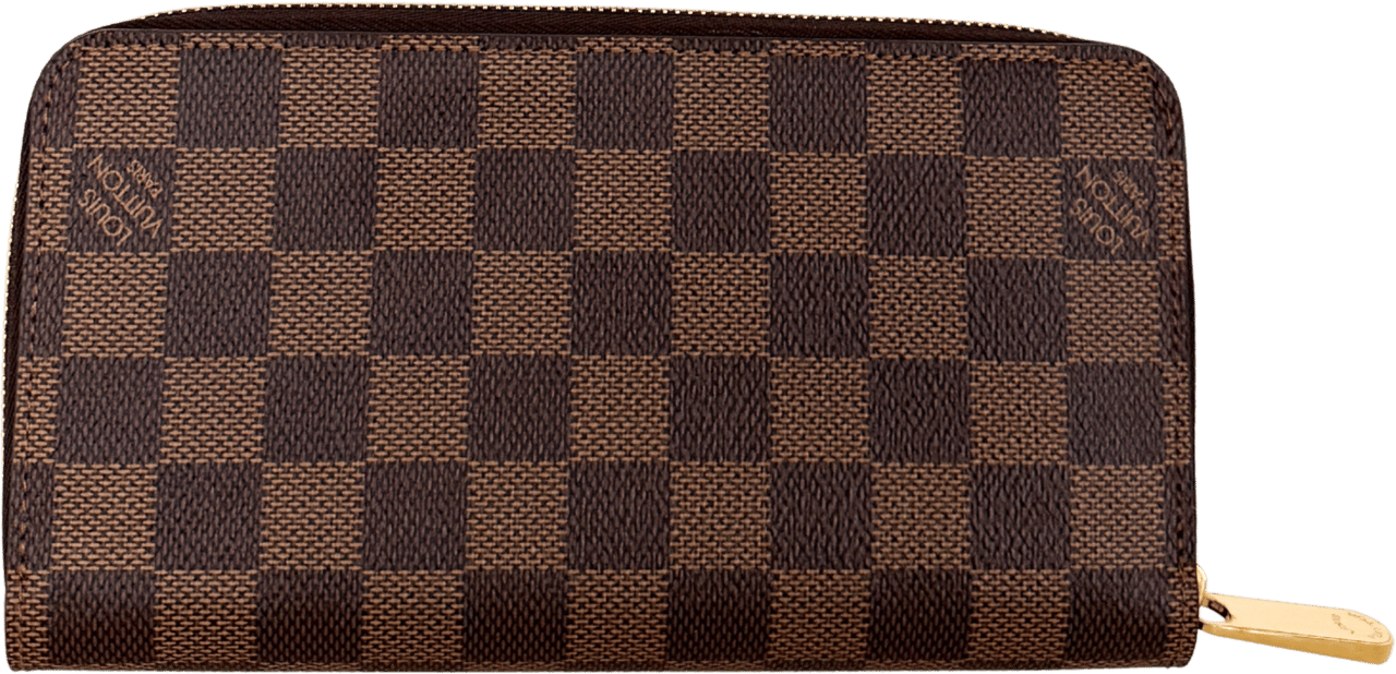 Louis Vuitton Louis Vuitton Zippy Geldbörse in Damier Ebene Canvas N41661 Braun / neuwertig Bruin