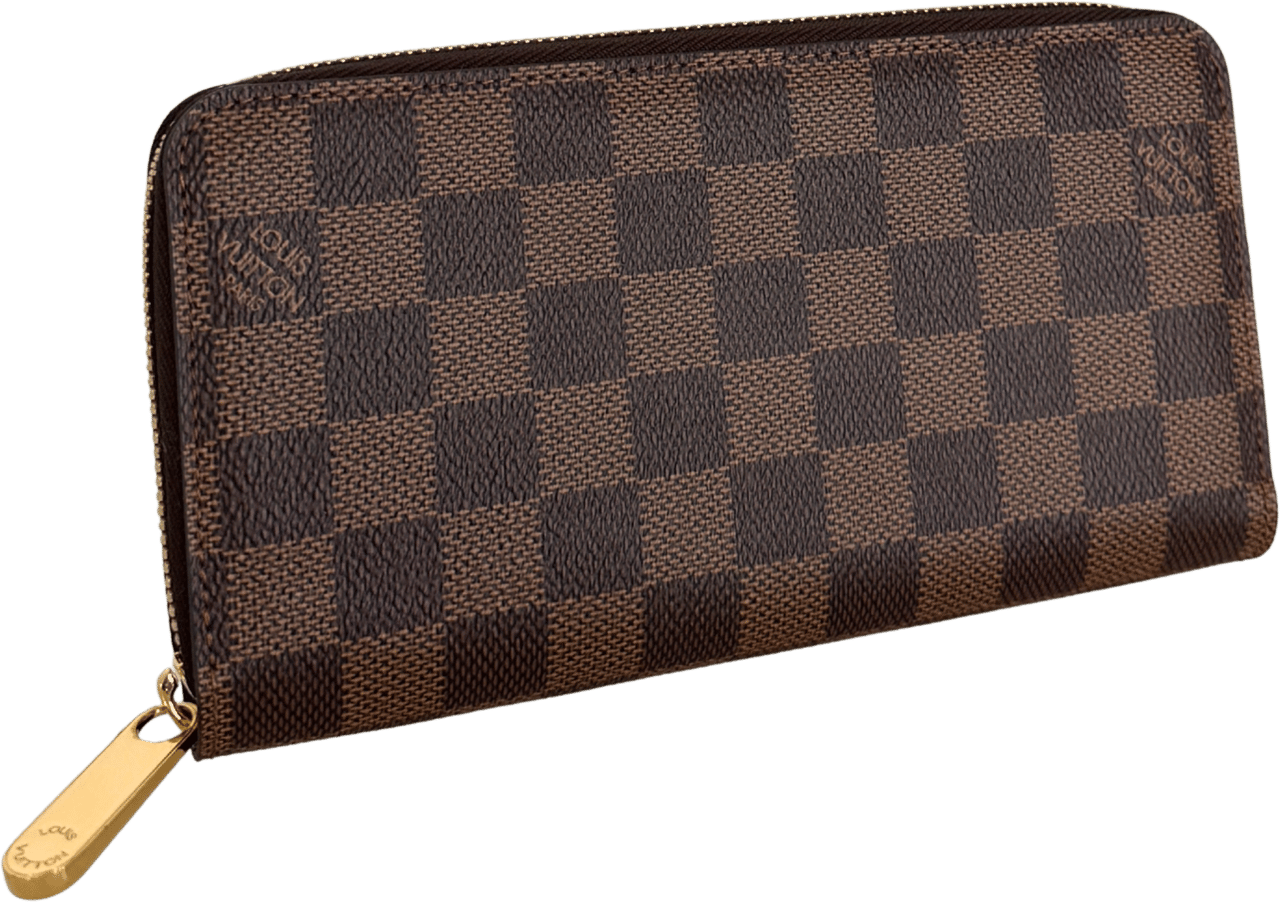 Louis Vuitton Louis Vuitton Zippy Geldbörse in Damier Ebene Canvas N41661 Braun / neuwertig Bruin