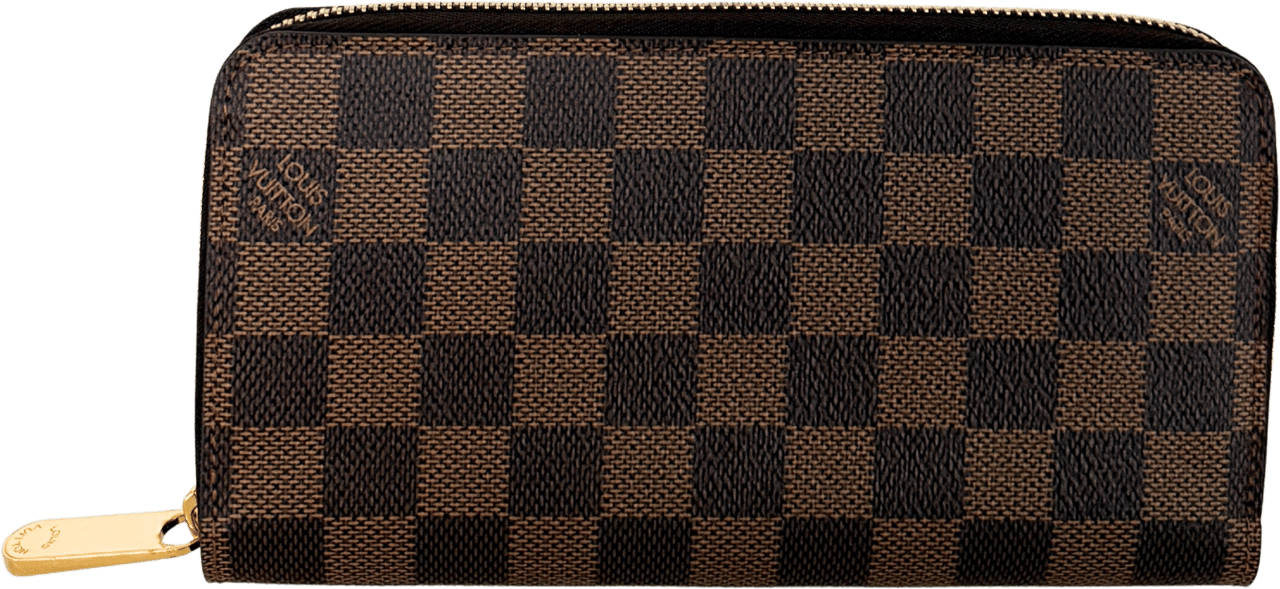 Louis Vuitton Louis Vuitton Zippy Geldbörse in Damier Ebene Canvas N41661 Braun / neuwertig Bruin