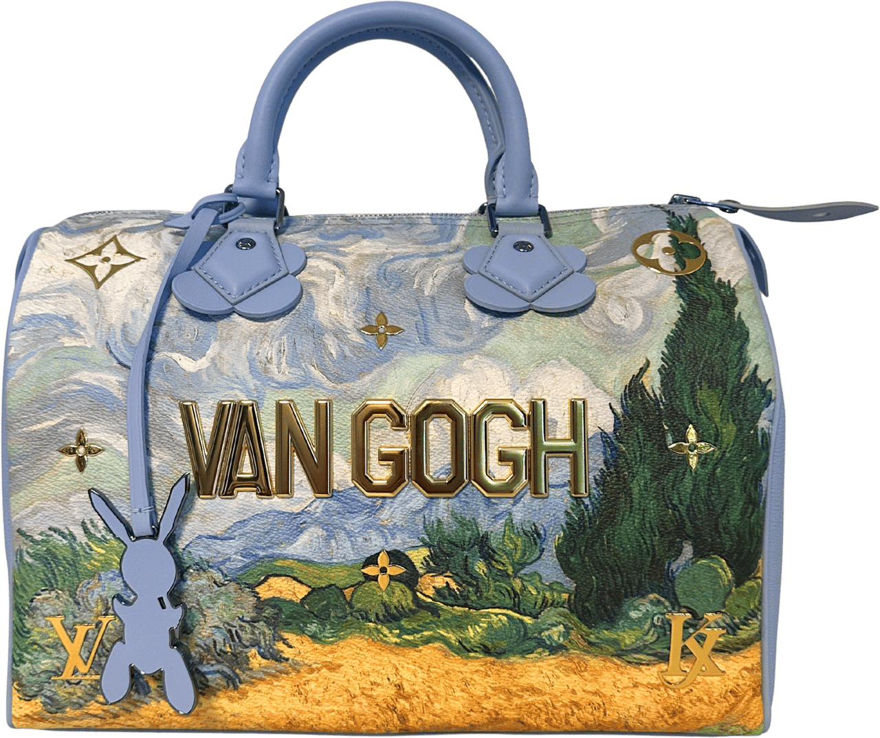 Louis Vuitton Louis Vuitton X Jeff Koons Speedy Vincent Van Gogh Masters 30 Lavender Multicolor Fullset /neuwertig Blauw