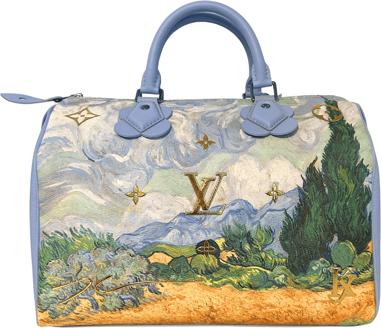 Louis Vuitton Louis Vuitton X Jeff Koons Speedy Vincent Van Gogh Masters 30 Lavender Multicolor Fullset /neuwertig Blauw