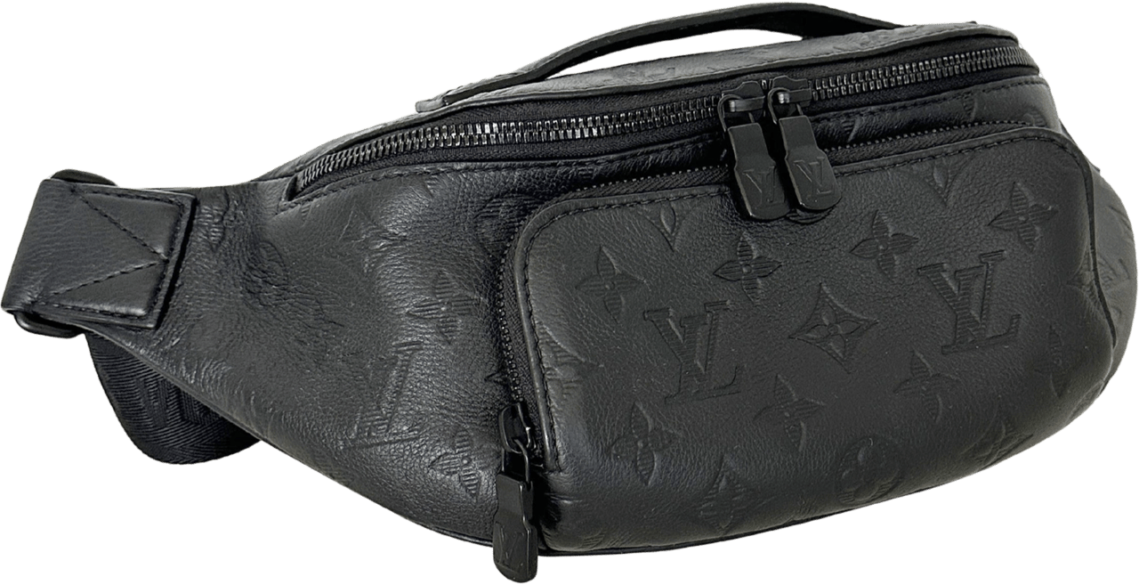 Louis Vuitton Louis Vuitton Rush Bumbag Monogram Shadow Leder schwarz Fullset / sehr gut Zwart