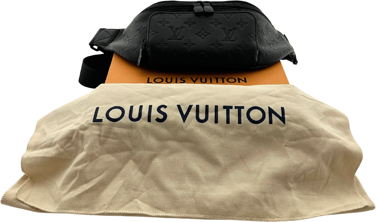 Louis Vuitton Louis Vuitton Rush Bumbag Monogram Shadow Leder schwarz Fullset / sehr gut Zwart