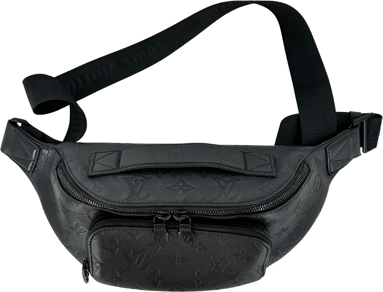 Louis Vuitton Louis Vuitton Rush Bumbag Monogram Shadow Leder schwarz Fullset / sehr gut Zwart