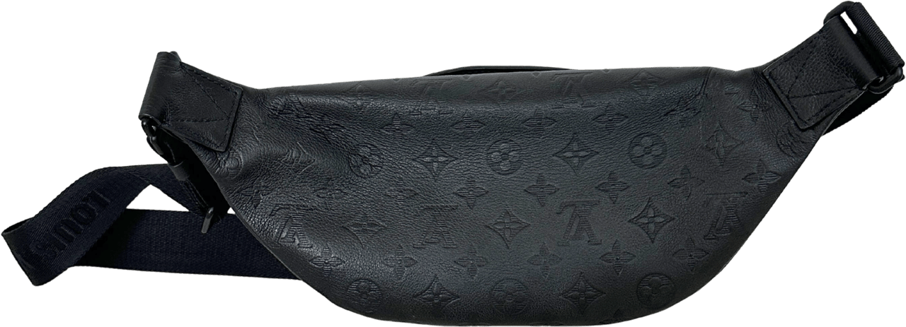 Louis Vuitton Louis Vuitton Rush Bumbag Monogram Shadow Leder schwarz Fullset / sehr gut Zwart