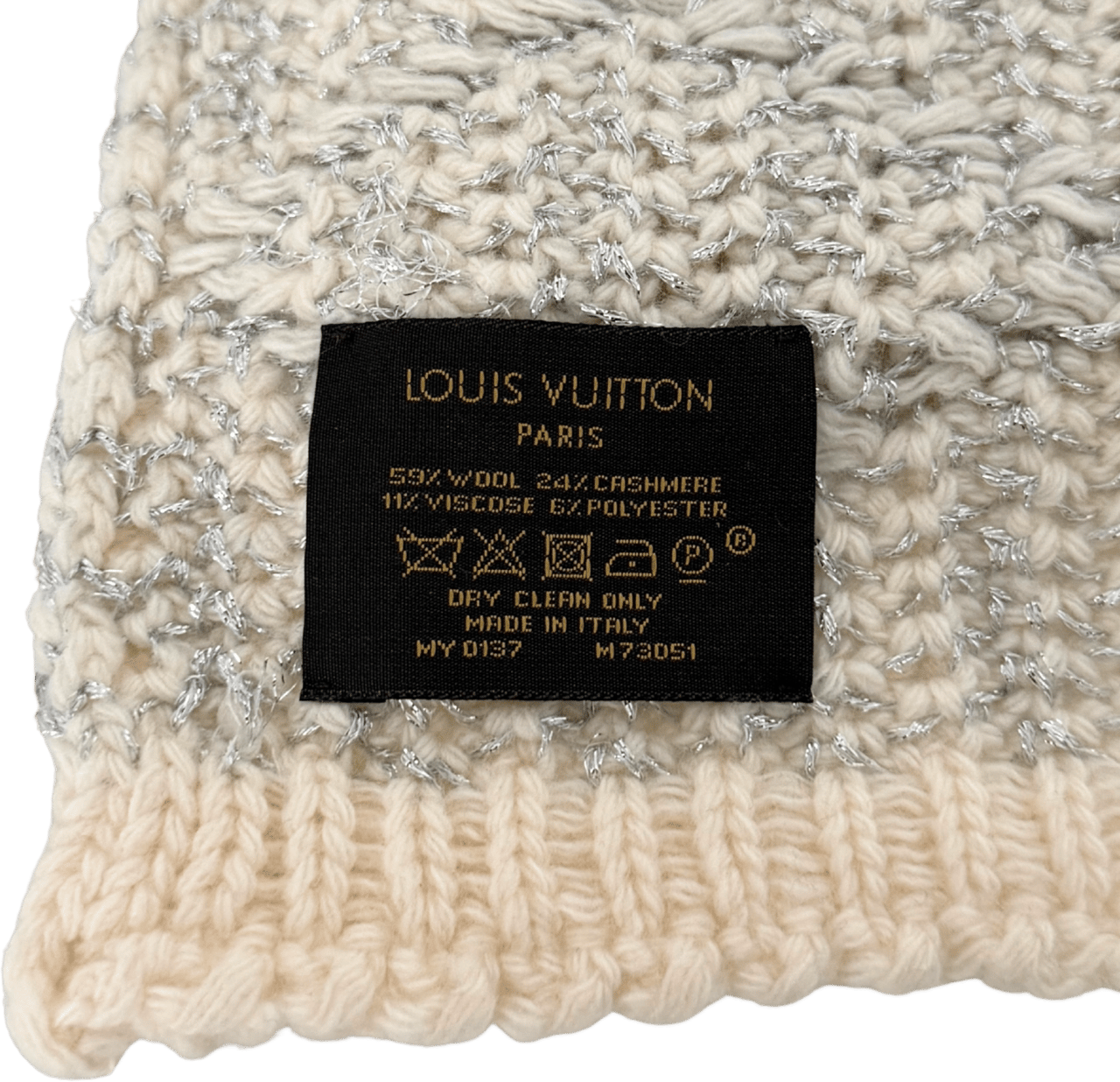 Louis Vuitton Louis Vuitton Strickschal Creme Beige  / sehr gut Beige