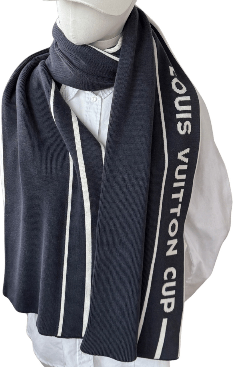 Louis Vuitton Louis Vuitton Cup Schal Dunkelblau  / sehr gut Blauw