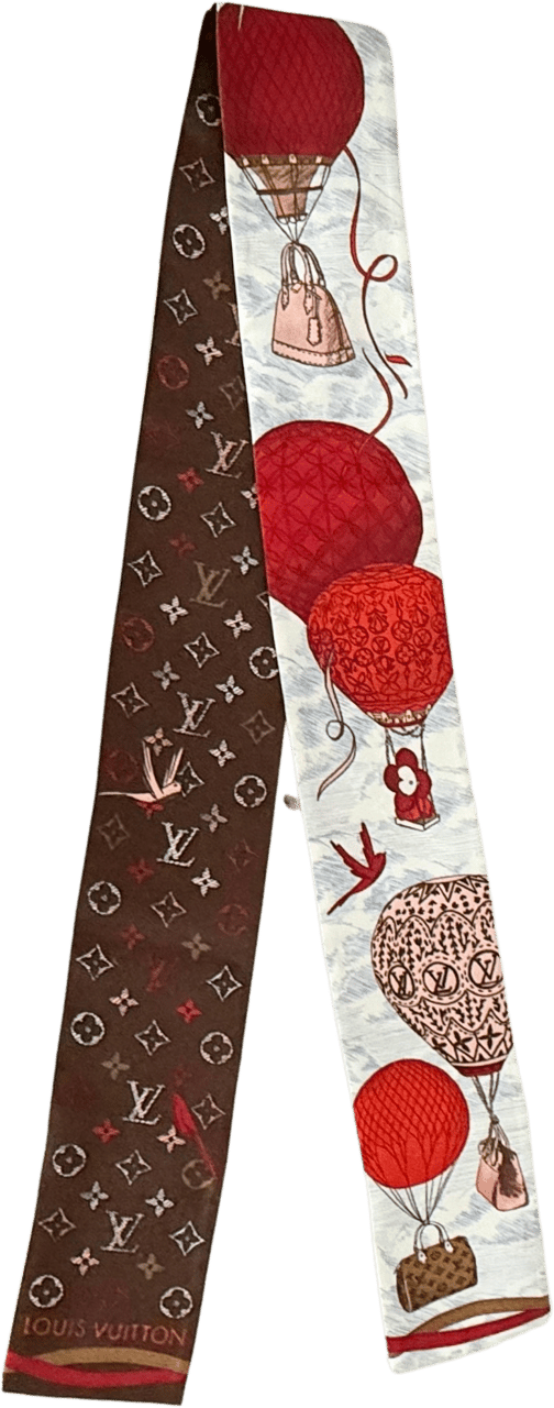 Louis Vuitton Louis Vuitton Up and Away Bandeau Seide Rot / neuwertig Rood