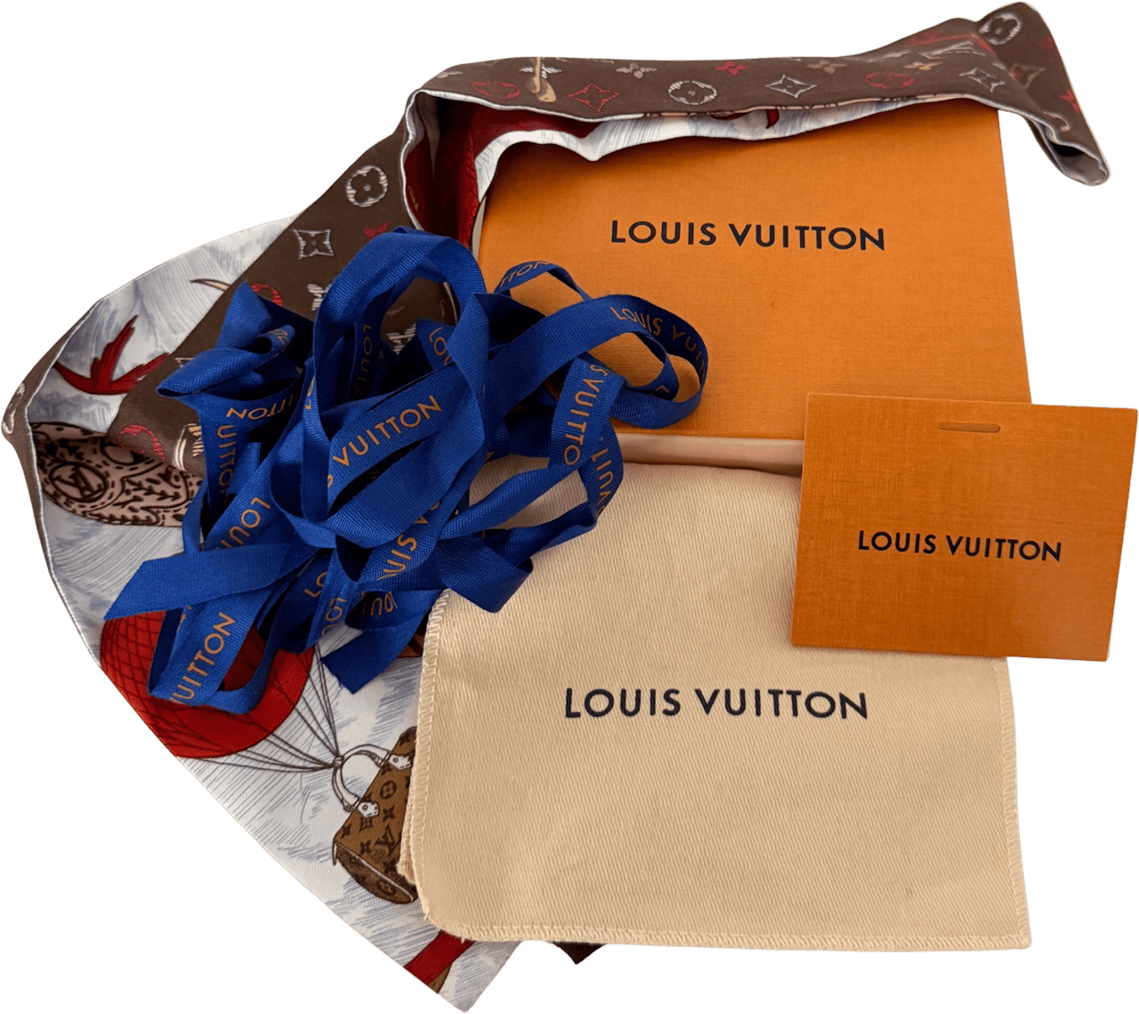 Louis Vuitton Louis Vuitton Up and Away Bandeau Seide Rot / neuwertig Rood