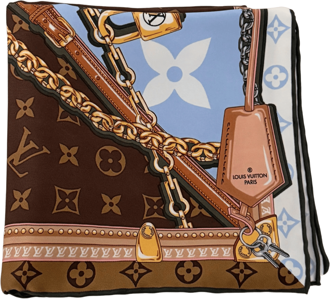 Louis Vuitton Louis Vuitton Carré Perfect Match Tuch Blau  / neuwertig Blauw