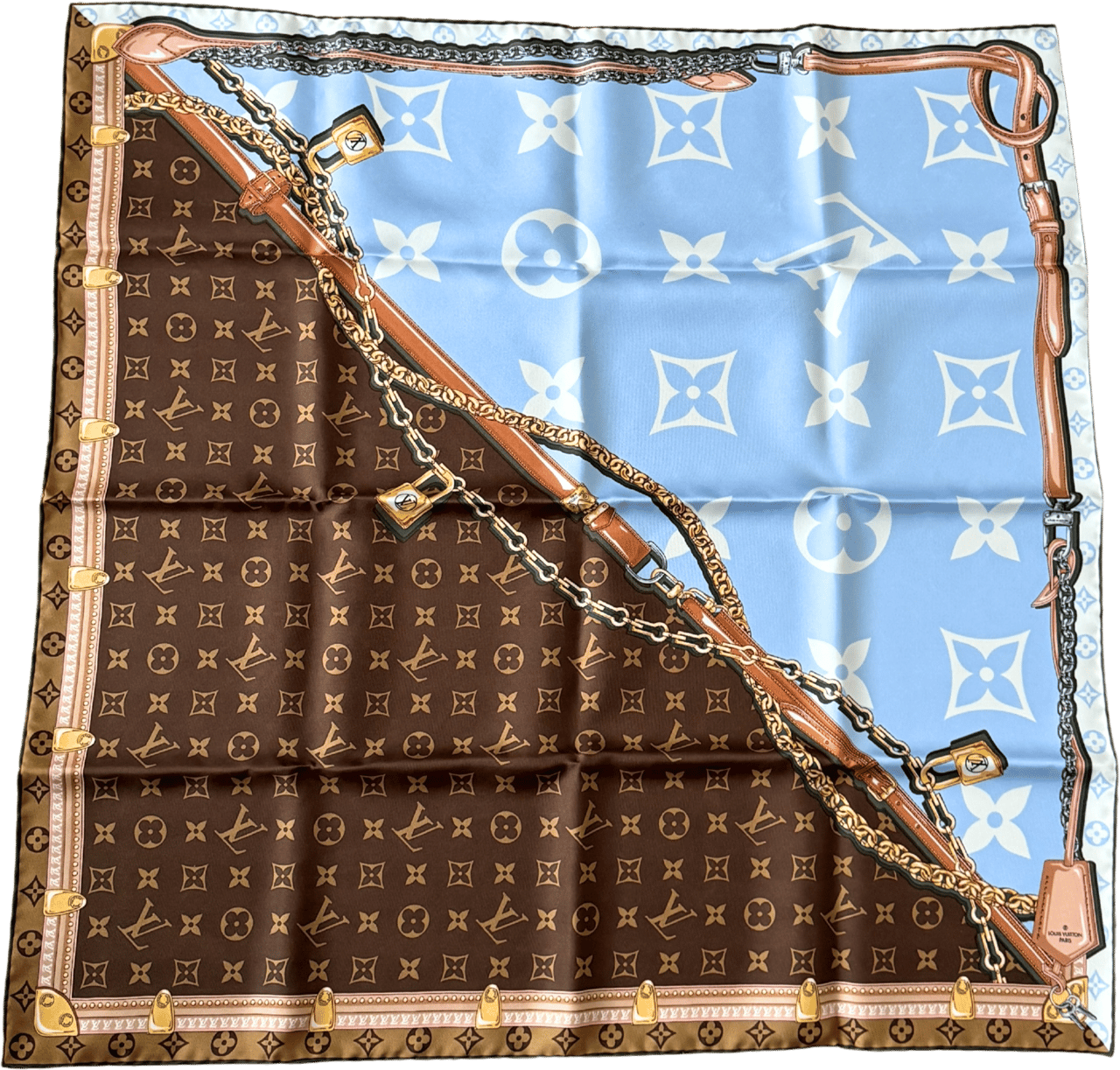 Louis Vuitton Louis Vuitton Carré Perfect Match Tuch Blau  / neuwertig Blauw