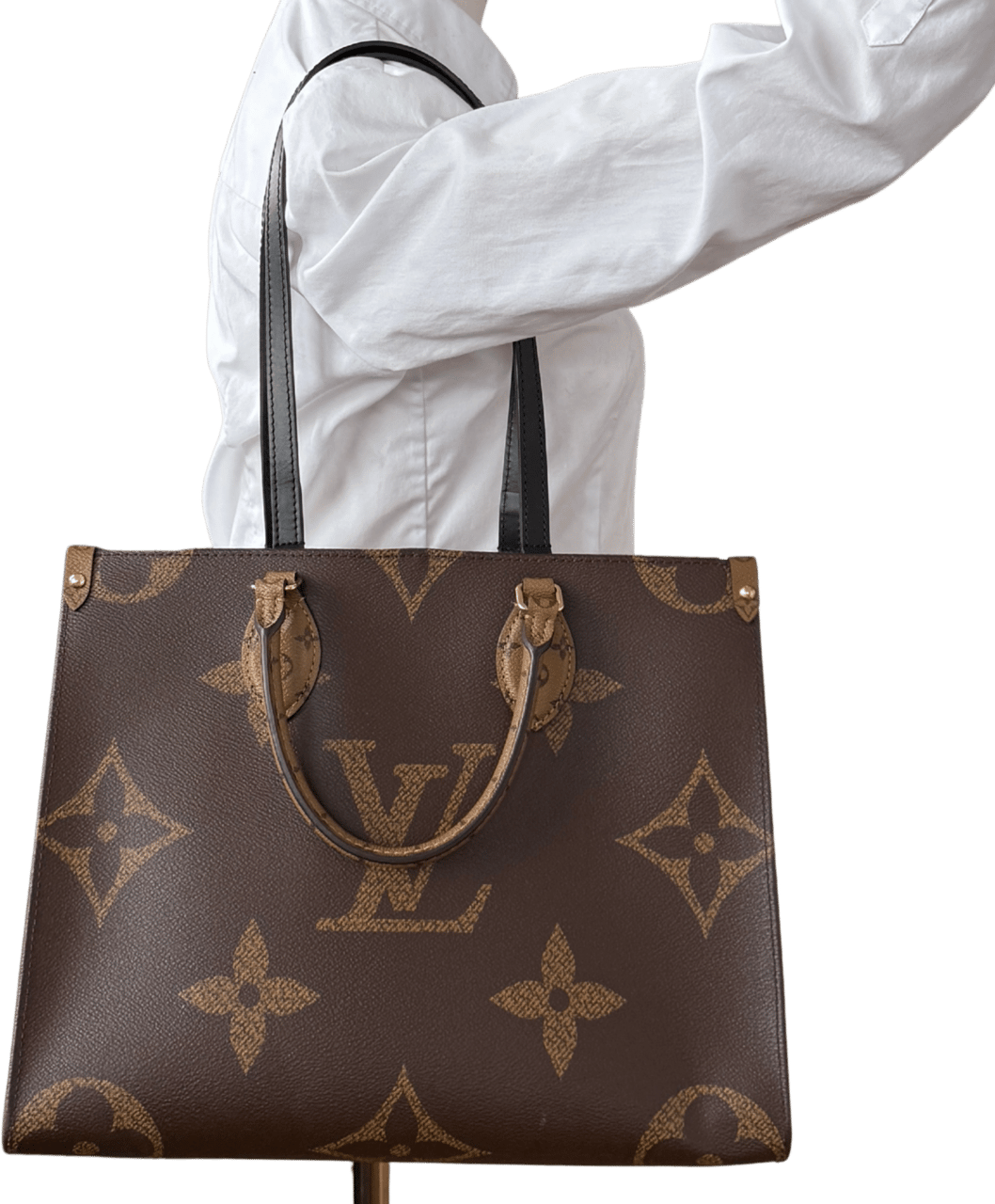 Louis Vuitton Louis Vuitton Onthego MM Monogram Canvas M45321 Braun / sehr gut Bruin