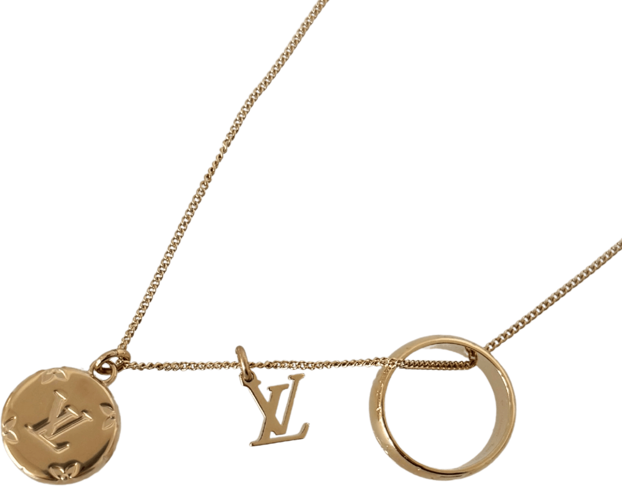 Louis Vuitton Louis Vuitton Monogram Halskette Gold / neuwertig Goud