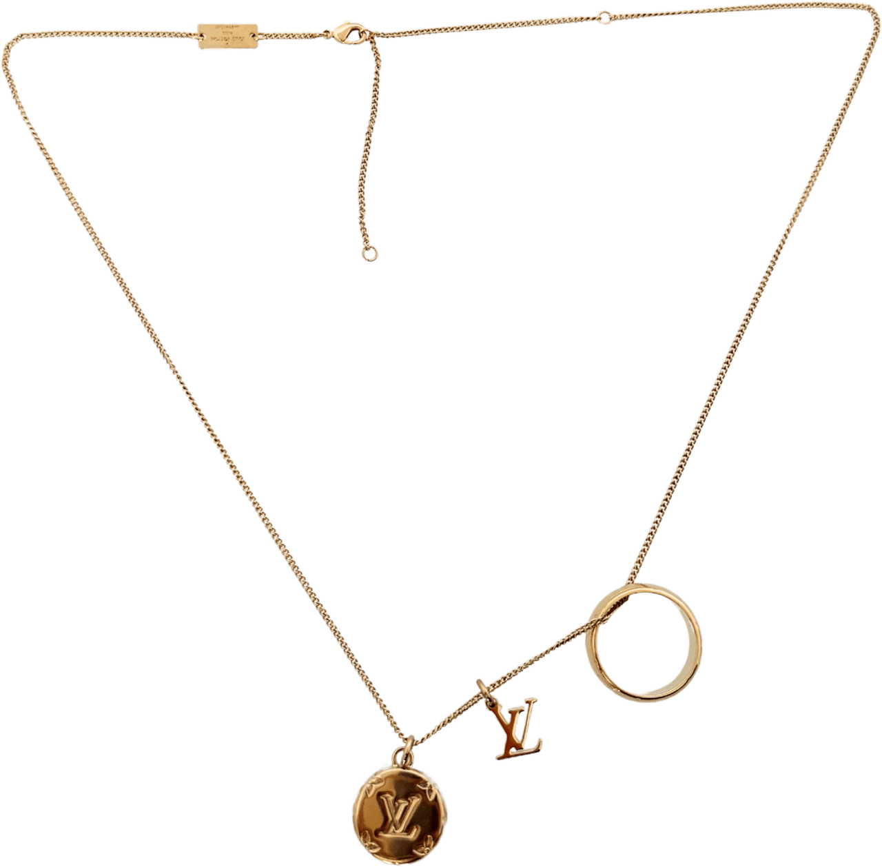 Louis Vuitton Louis Vuitton Monogram Halskette Gold / neuwertig Goud