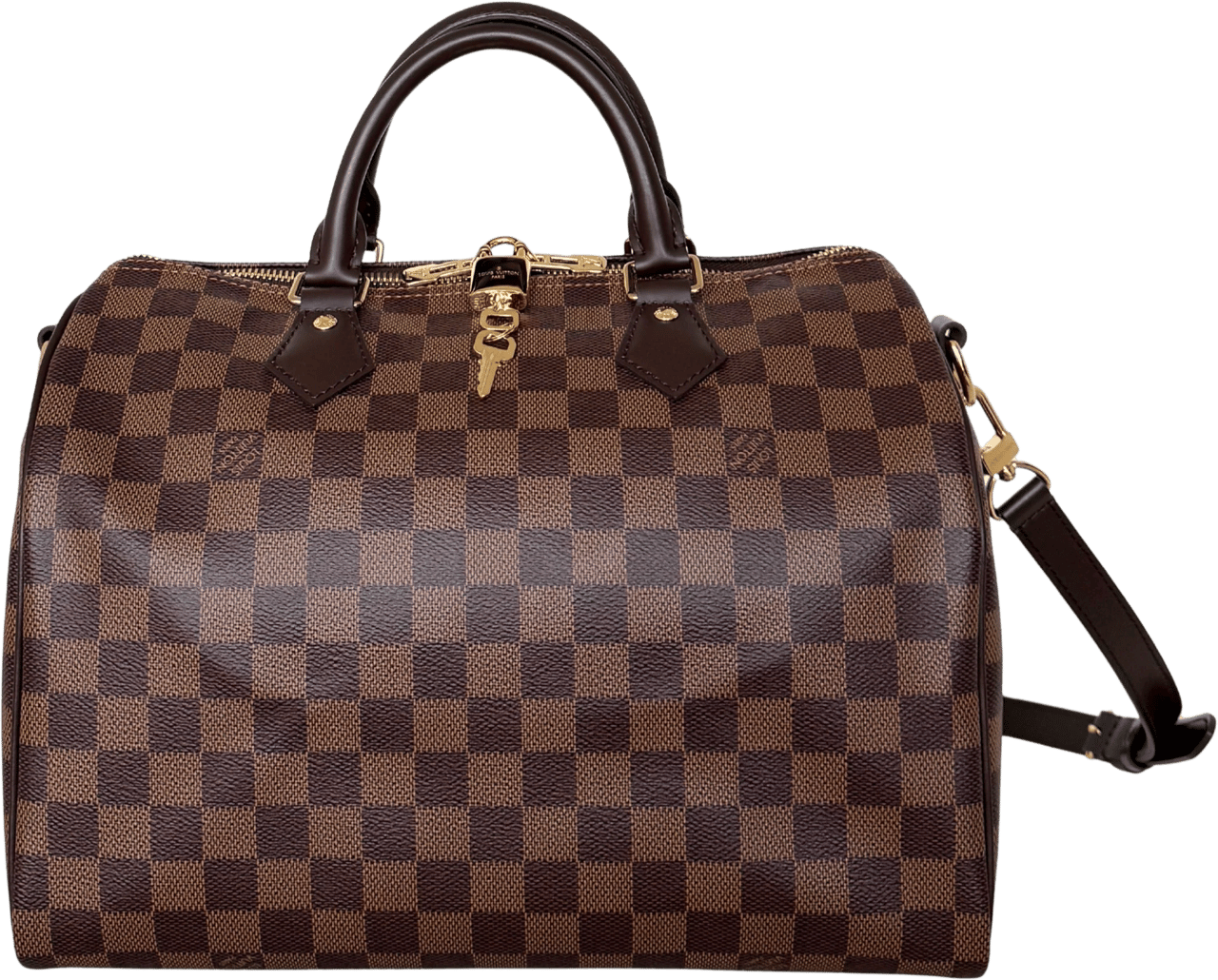 Louis Vuitton Louis Vuitton Speedy 30 Bandoulière Damier Ebene N40590 Braun Fullset / neuwertig Bruin