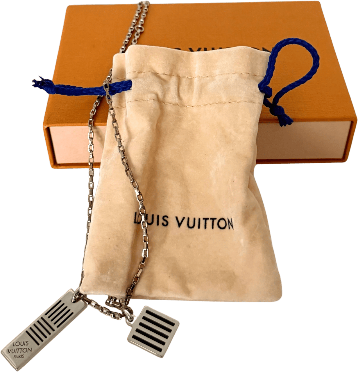Louis Vuitton Louis Vuitton Damier Collier M62490  Silber / sehr gut Zilver