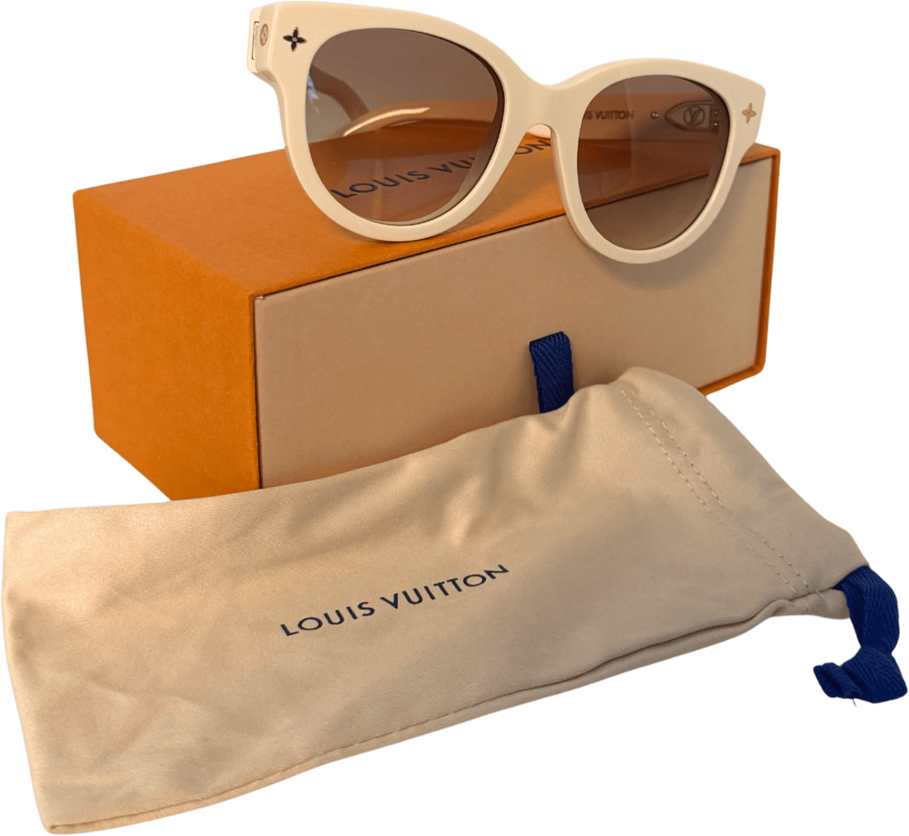 Louis Vuitton Louis Vuitton My Monogram Round Sonnenbrille Z1527W Beige / neuwertig Beige