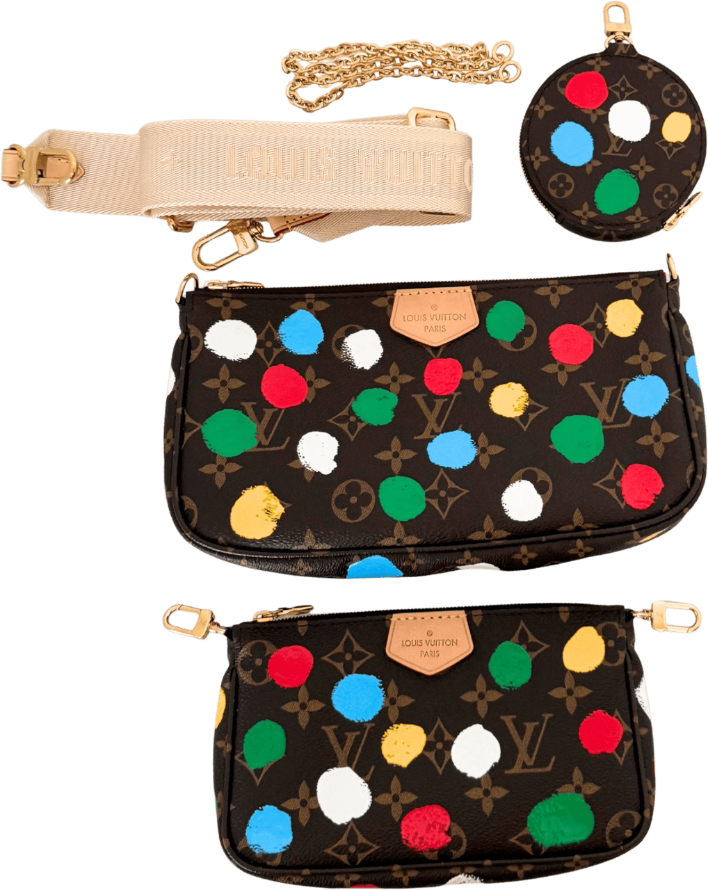 Louis Vuitton Louis Vuitton x Yayoi Kusama Multi Pochette Accessoires Monogram Multicolor / neuwertig Divers