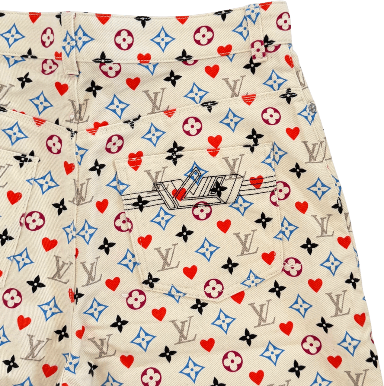 Louis Vuitton Louis Vuitton Monogram Jeans aus Baumwolle Größe 42 Multicolor / sehr gut Divers