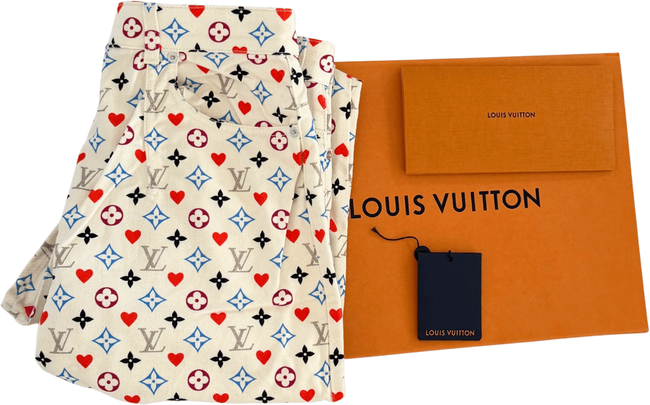 Louis Vuitton Louis Vuitton Monogram Jeans aus Baumwolle Größe 42 Multicolor / sehr gut Divers