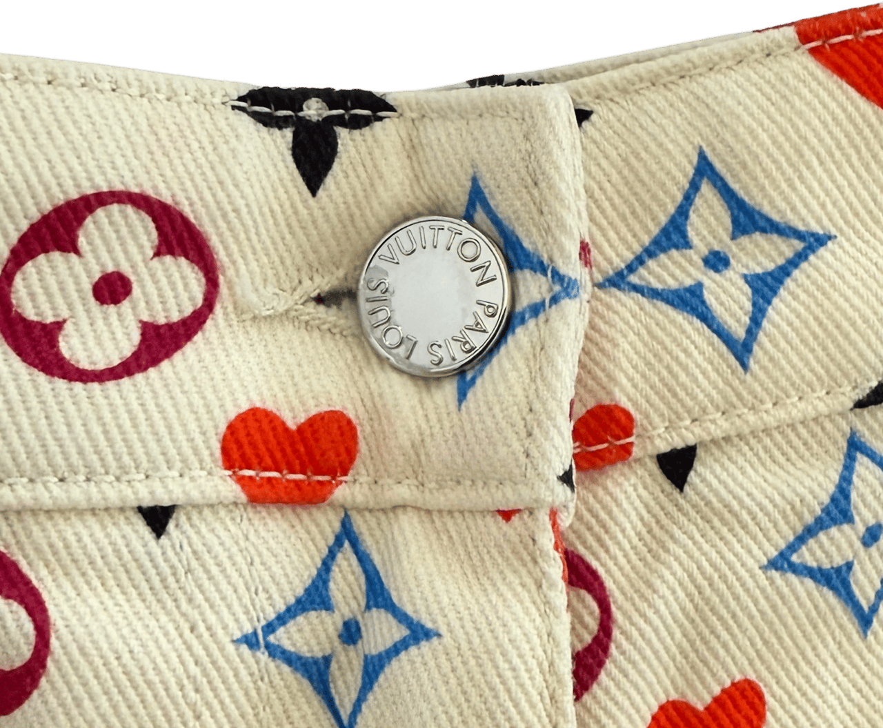 Louis Vuitton Louis Vuitton Monogram Jeans aus Baumwolle Größe 42 Multicolor / sehr gut Divers