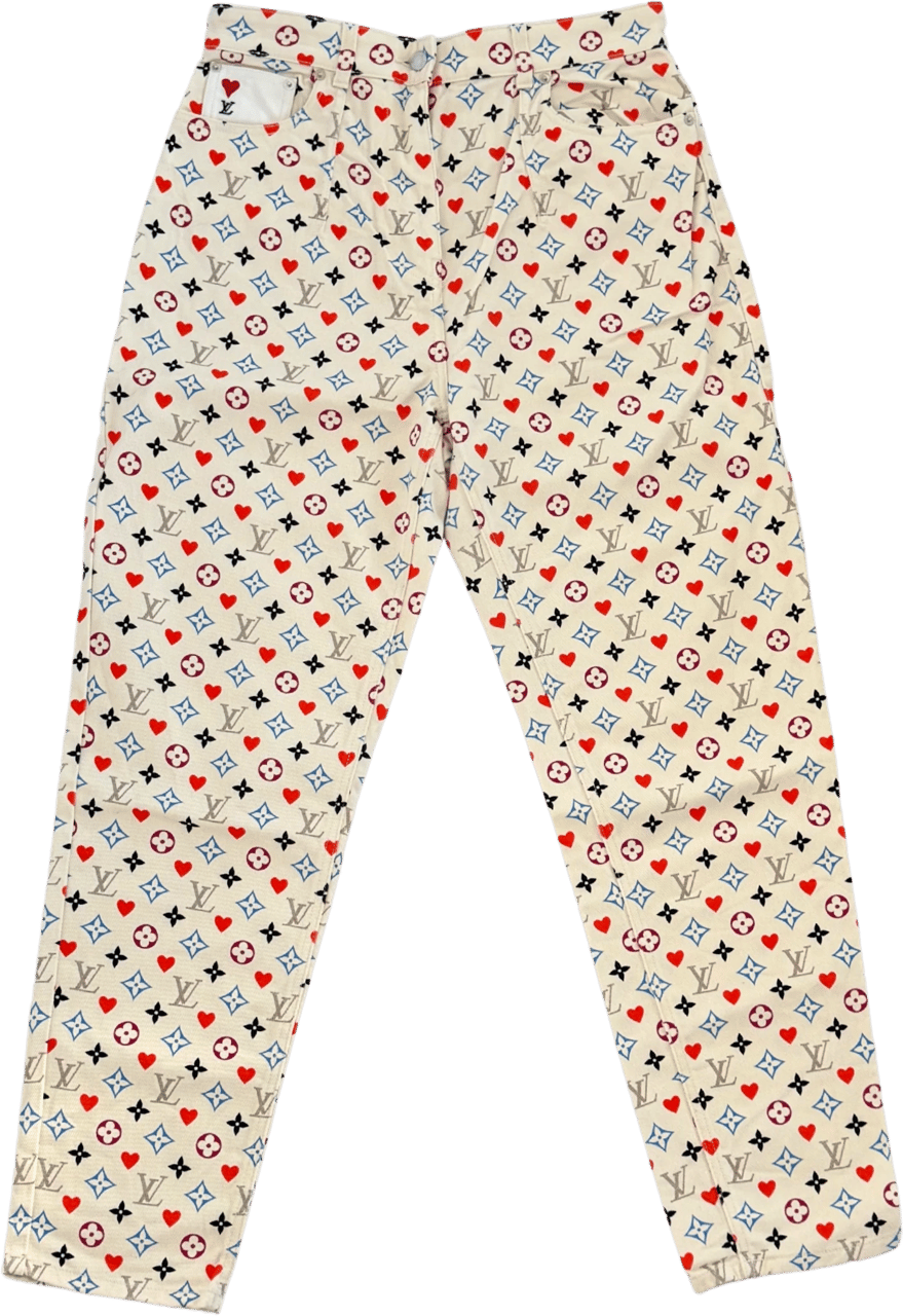 Louis Vuitton Louis Vuitton Monogram Jeans aus Baumwolle Größe 42 Multicolor / sehr gut Divers