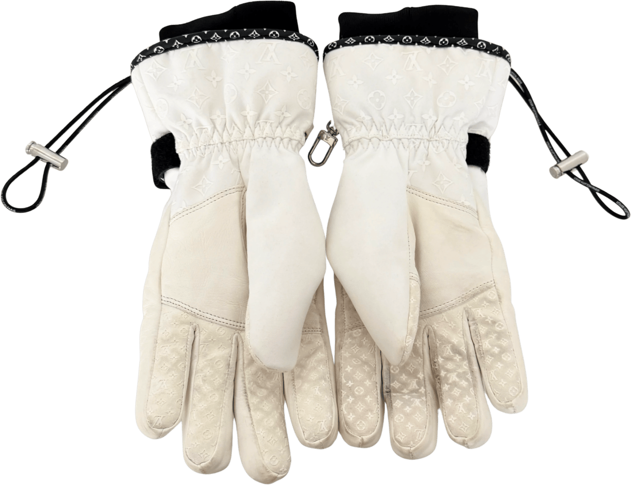 Louis Vuitton Louis Vuitton LV Snow Ski Gloves White M77883 / good Wit