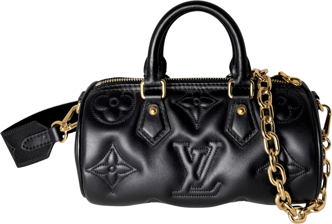 Louis Vuitton Louis Vuitton Papillon BB Bubblegram Handtasche Schwarz / sehr gut Zwart