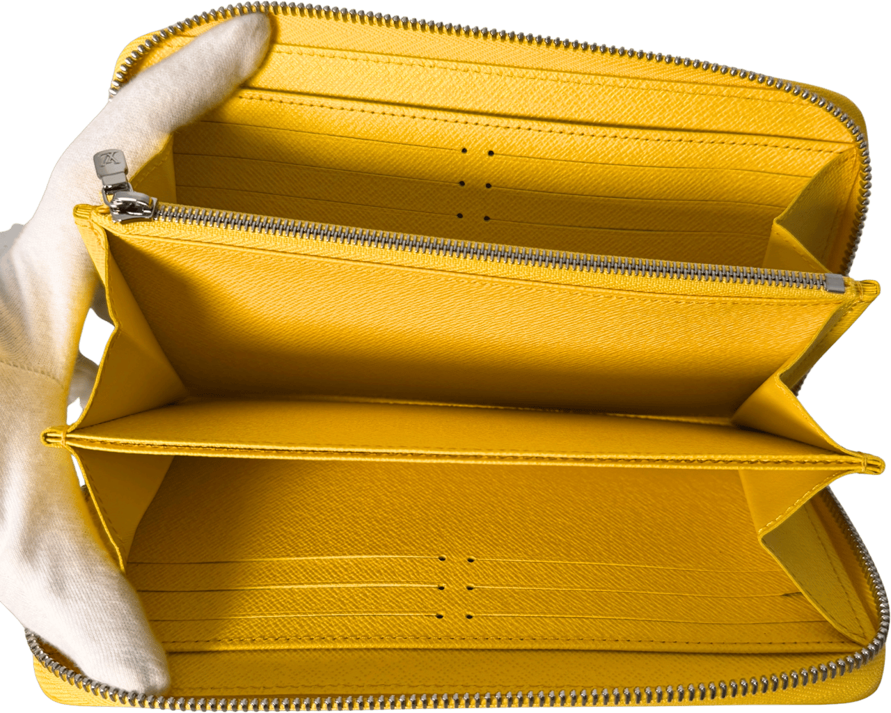 Louis Vuitton Louis Vuitton x Yayoi Kusama Zip Around Epi-Leder M81960 Gelb Fullset / neuwertig Geel