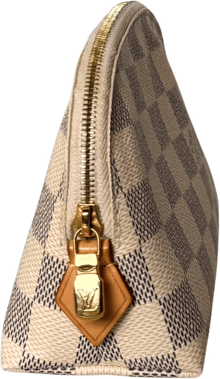 Louis Vuitton Louis Vuitton Cosmetic Pouch PM Damier Azur N60024 Beige / sehr gut Beige
