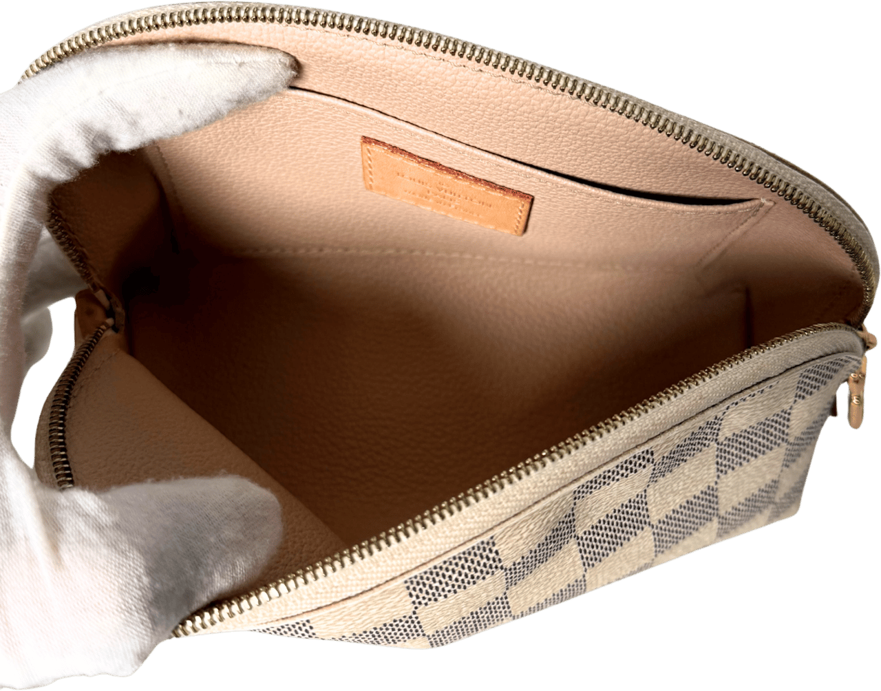 Louis Vuitton Louis Vuitton Cosmetic Pouch PM Damier Azur N60024 Beige / sehr gut Beige