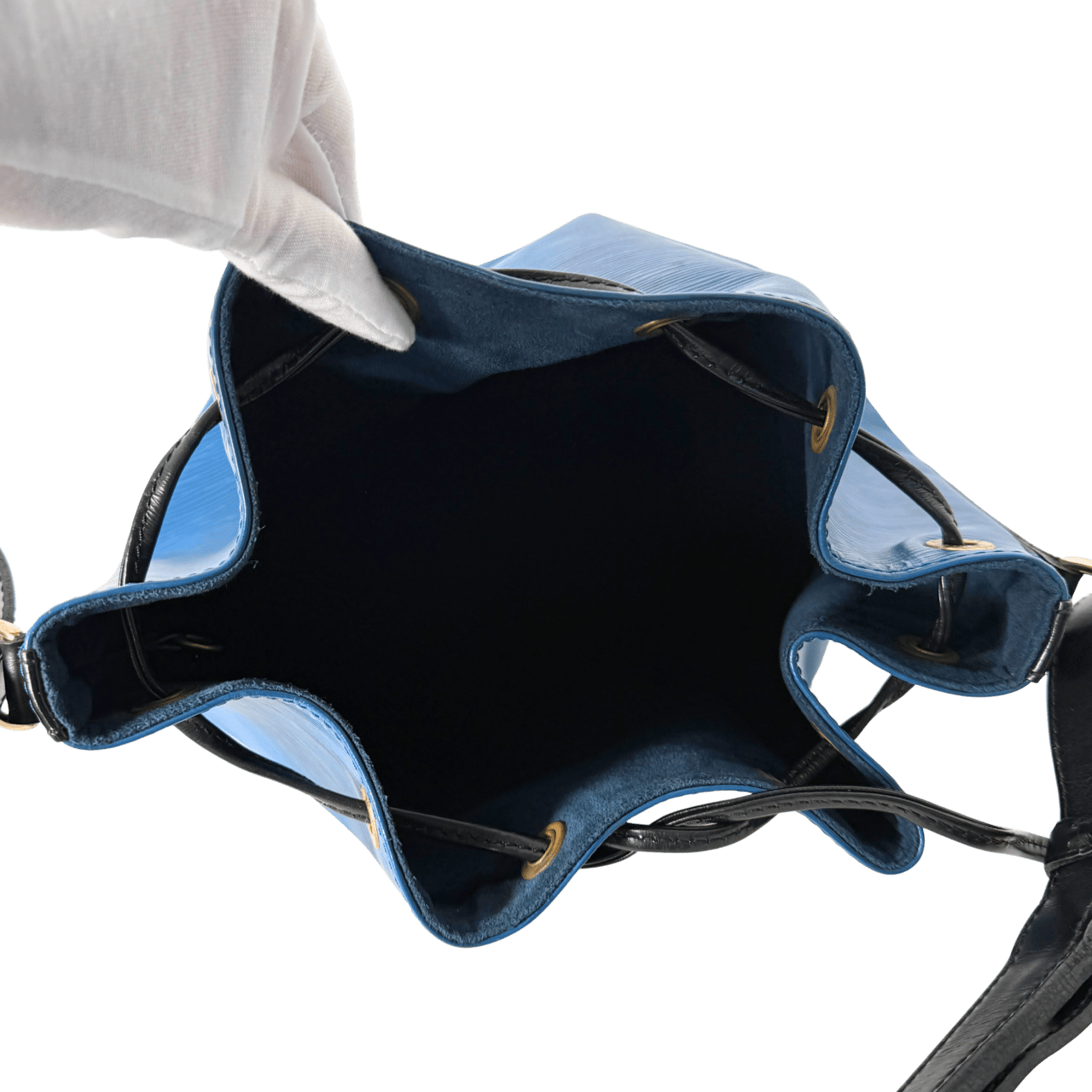 Louis Vuitton Louis Vuitton Petit Noé Epi Leder Schultertasche M44152 Toledo Blau / gut Blauw