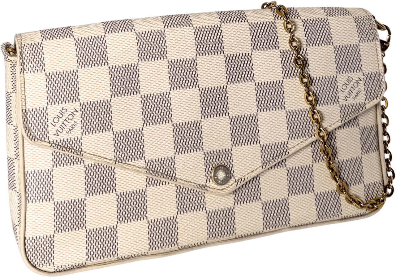 Louis Vuitton Louis Vuitton Félicie Pochette Damier Azur Canvas N40491 Beige / very good Beige